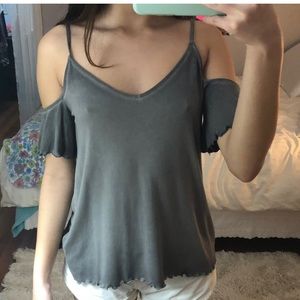 American eagle cold shoulder top